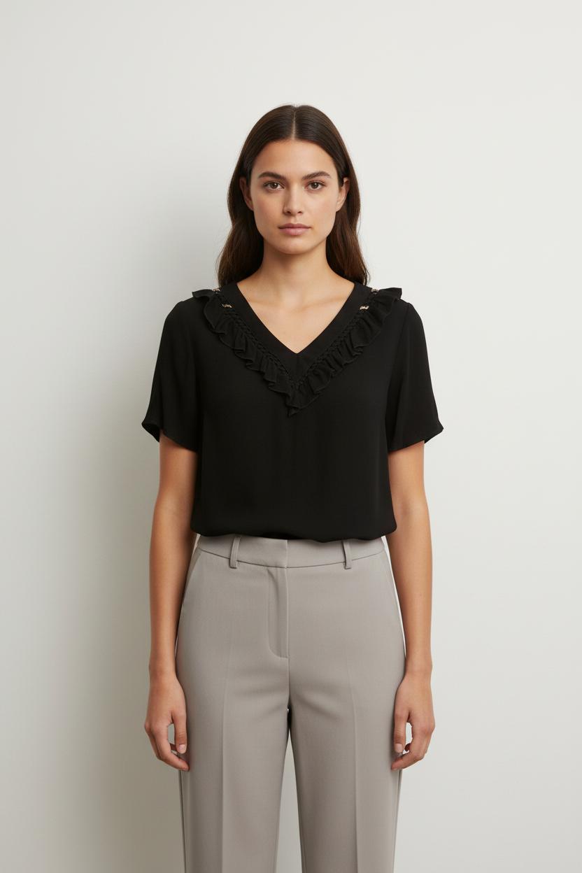 Blouse Noire - Taille S/36
