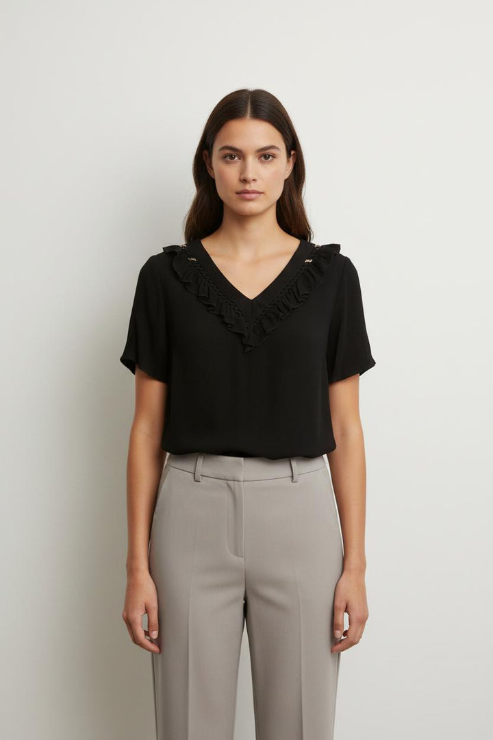 Blouse Noire - Taille S/36