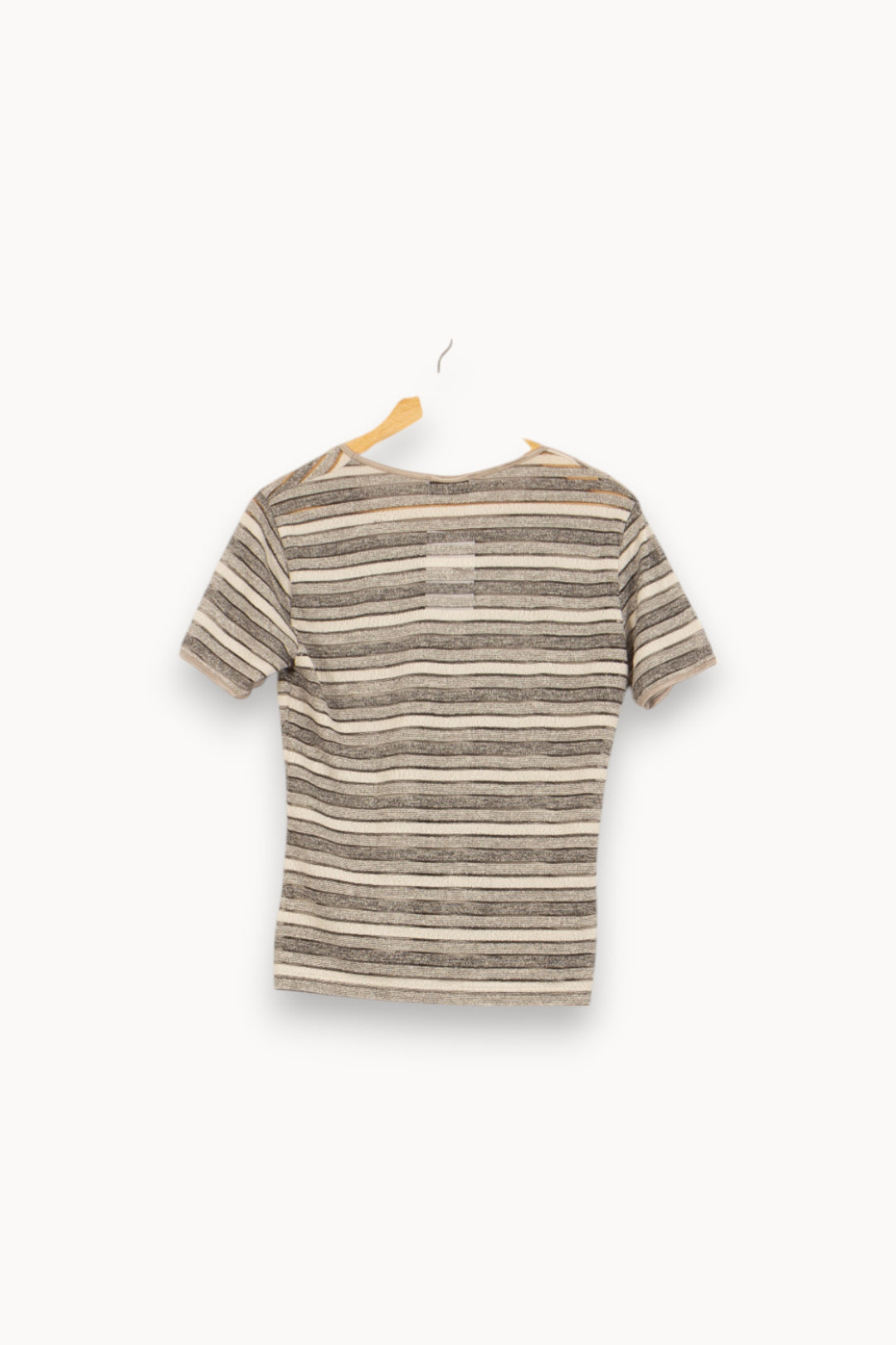 T-shirt Rayé Beige et Noir - Taille XXXL/46 de la marque Caroll | PARAD51712 - Vendu par Paradigme - Image 4