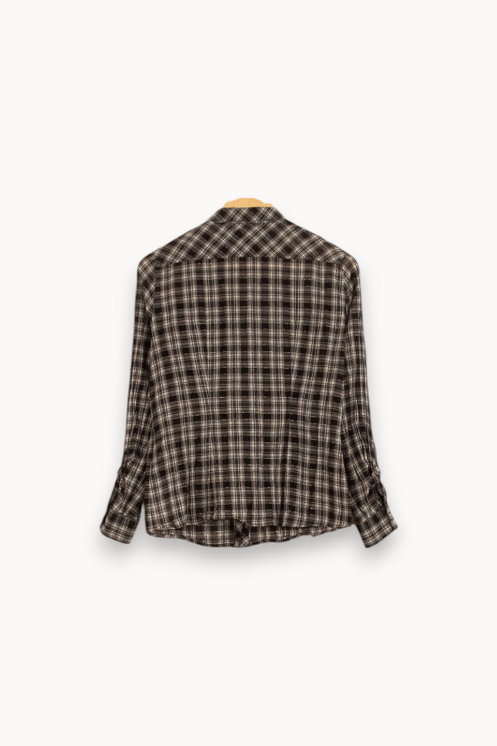 Chemise à Carreaux Grise et Noire - Taille XL/42 de la marque Maison 123 | PARAD51717 - Vendu par Paradigme - Image 4