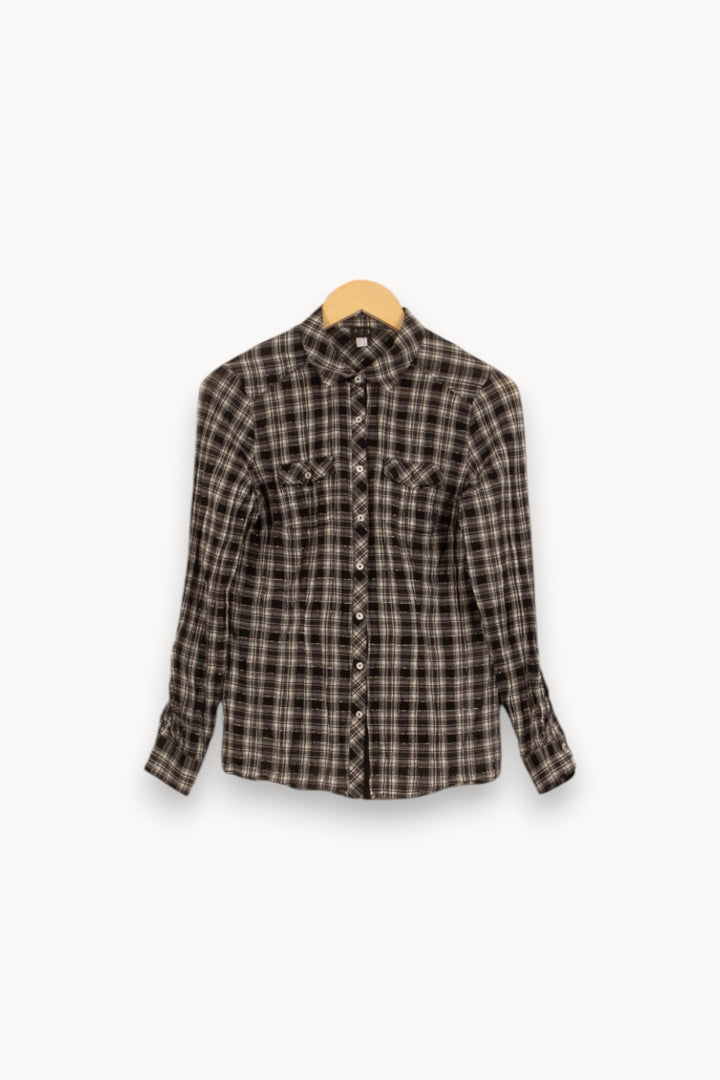 Chemise à Carreaux Grise et Noire - Taille XL/42 de la marque Maison 123 | PARAD51717 - Vendu par Paradigme - Image 2