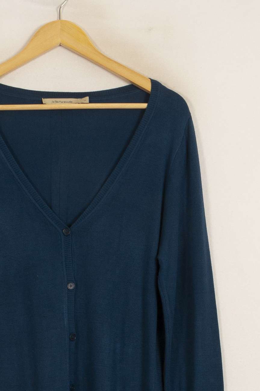 Cardigan Bleu - Taille L/40 de la marque La Fée Maraboutée | PARAD51734 - Vendu par Paradigme - Image 3