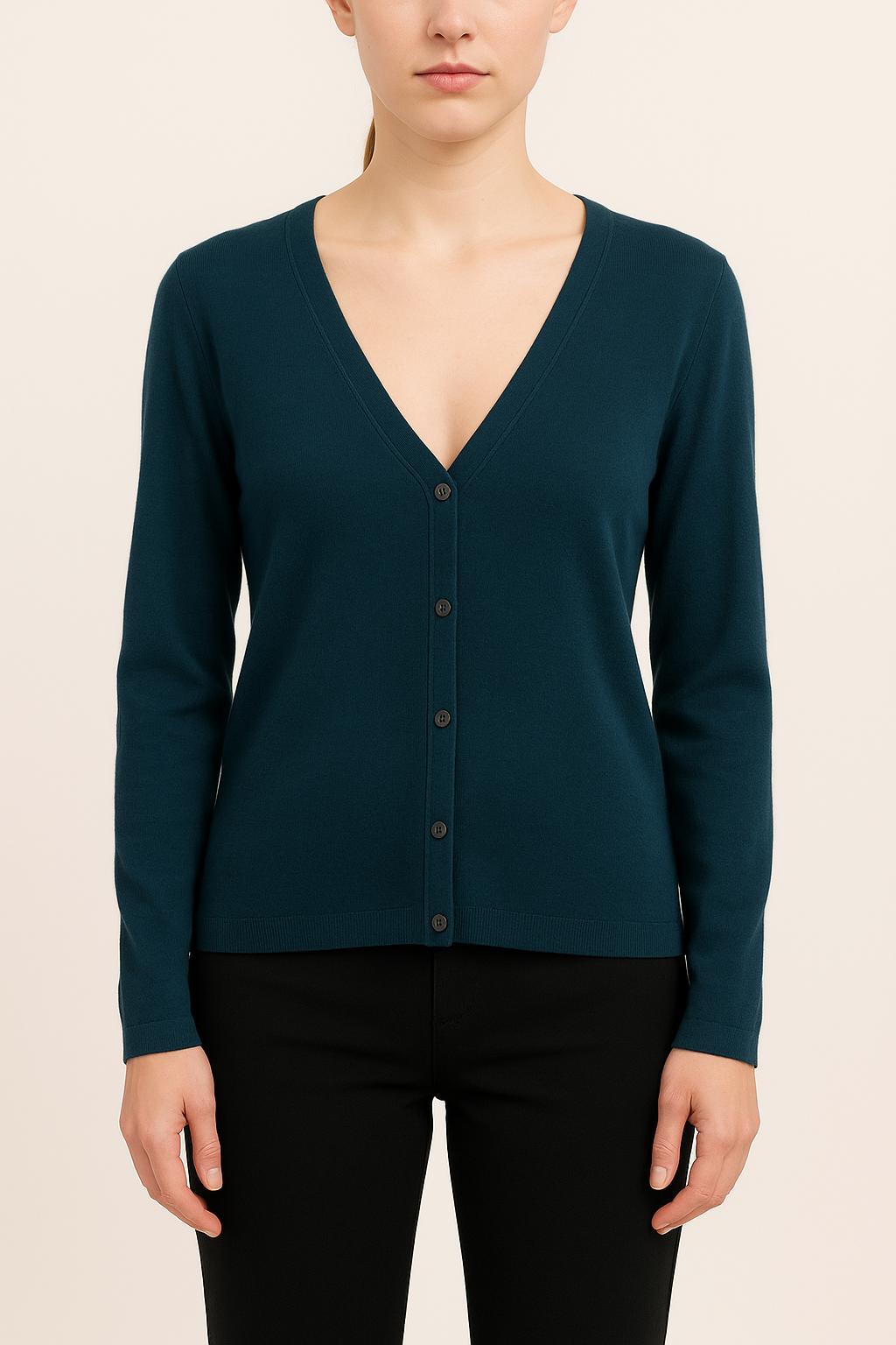 Cardigan Bleu - Taille L/40 de la marque La Fée Maraboutée | PARAD51734 - Vendu par Paradigme - Image 1