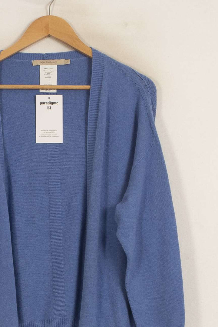 Cardigan Bleu - Taille L/40 de la marque La Fée Maraboutée | PARAD51735 - Vendu par Paradigme - Image 3