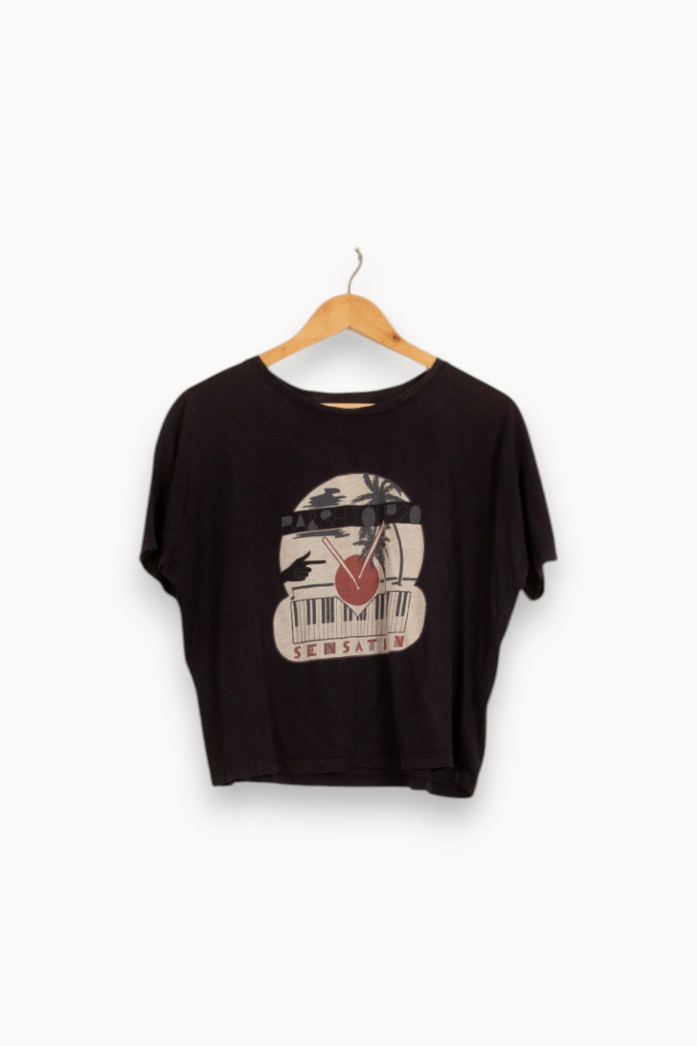 T-shirt Noir et Blanc - Taille S/36 de la marque ba&sh | PARAD51740 - Vendu par Paradigme - Image 2