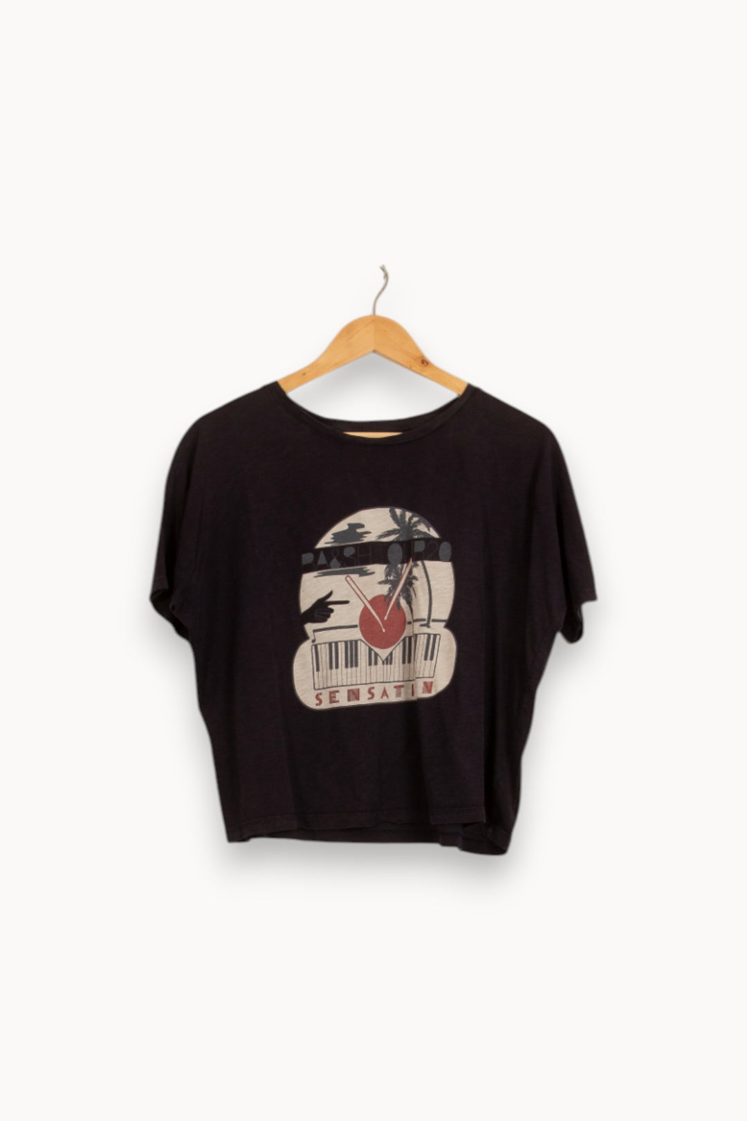 T-shirt Noir et Blanc - Taille S/36 de la marque ba&sh | PARAD51740 - Vendu par Paradigme - Image 2