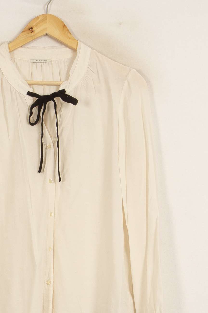 Blouse Beige et Noire - Taille M/38 de la marque IKKS | PARAD51754 - Vendu par Paradigme - Image 3