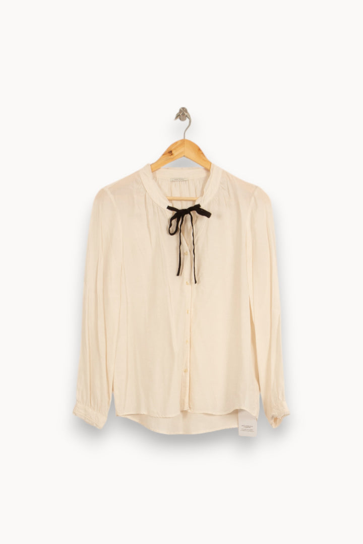Blouse Beige et Noire - Taille M/38 de la marque IKKS | PARAD51754 - Vendu par Paradigme - Image 2