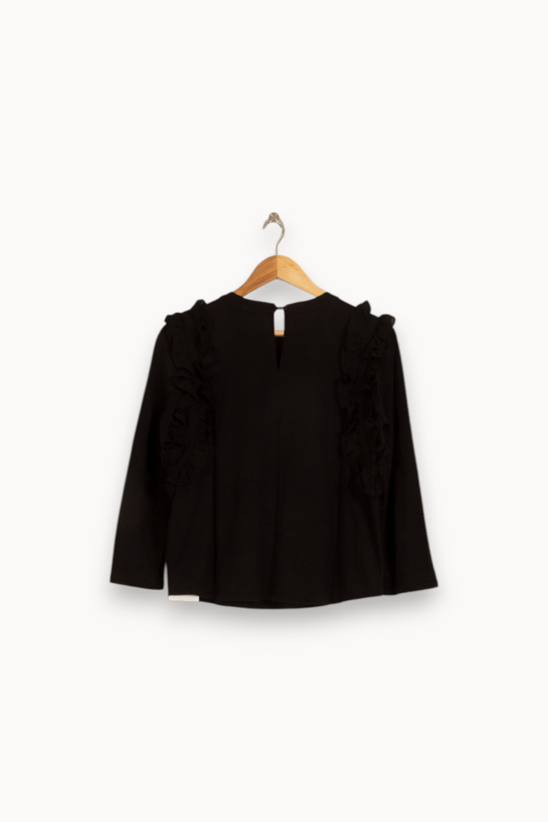 Sweat À Volants Noir - Taille S/36 de la marque Claudie Pierlot | PARAD51758 - Vendu par Paradigme - Image 4