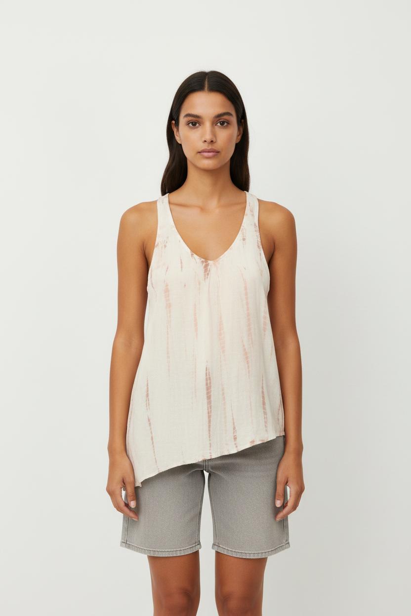 Débardeur Blanc et Rose - Taille S/36