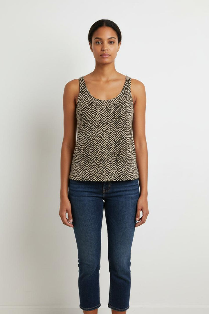Débardeur Beige et Noir - Taille S/36