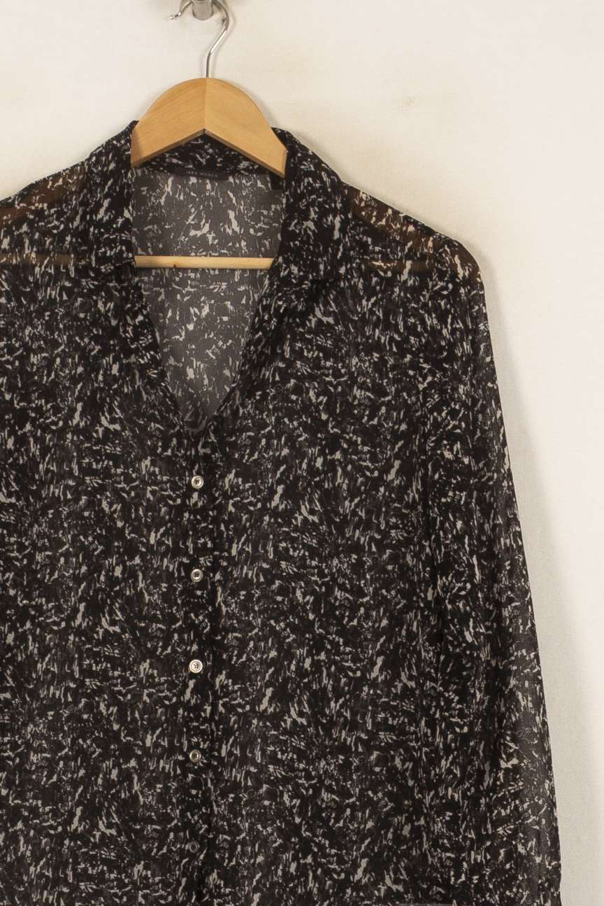 Chemise Noire et Blanche - Taille M/38 de la marque IKKS | PARAD51769 - Vendu par Paradigme - Image 3