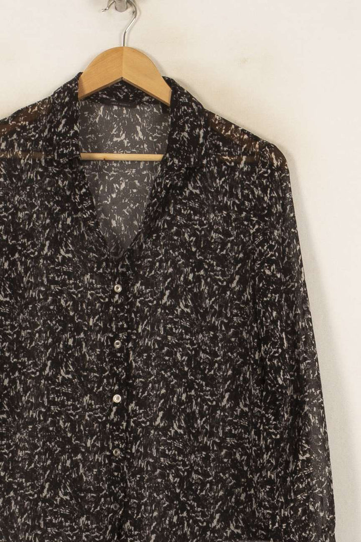Chemise Noire et Blanche - Taille M/38 de la marque IKKS | PARAD51769 - Vendu par Paradigme - Image 3