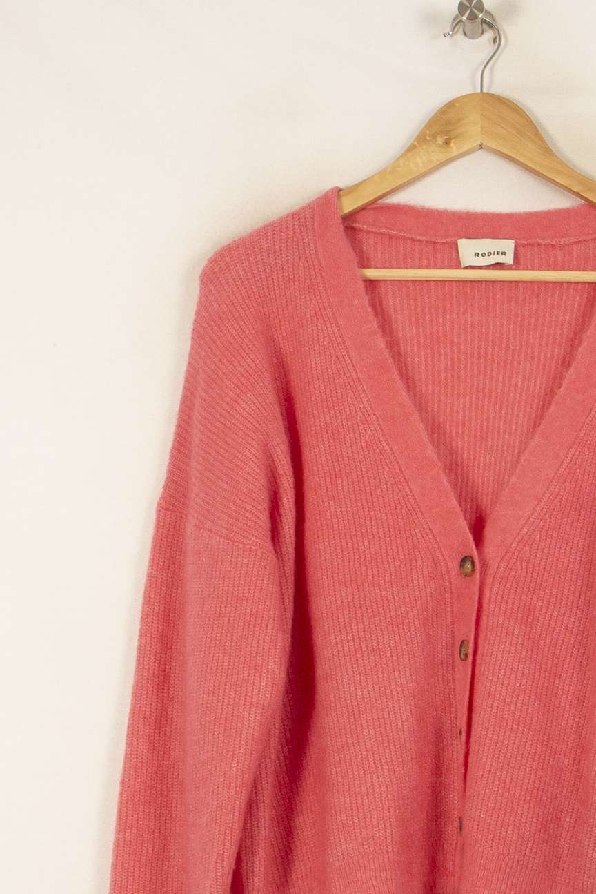 Cardigan Rose - Taille L/40 de la marque Rodier | PARAD51773 - Vendu par Paradigme - Image 3