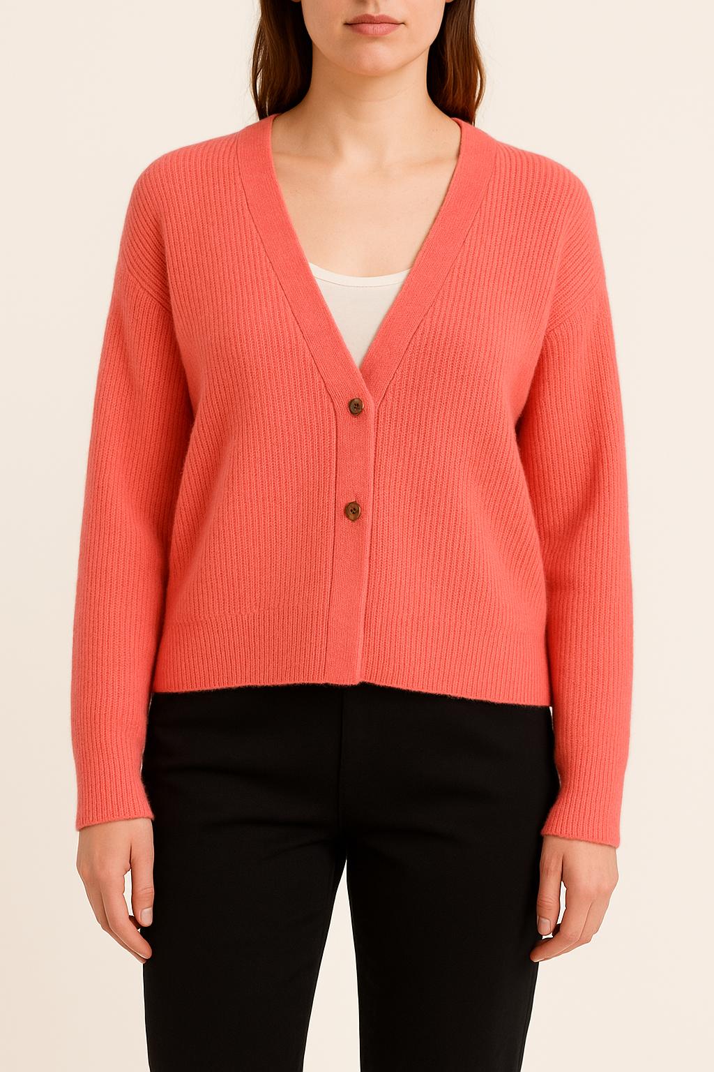 Cardigan Rose - Taille L/40 de la marque Rodier | PARAD51773 - Vendu par Paradigme - Image 1