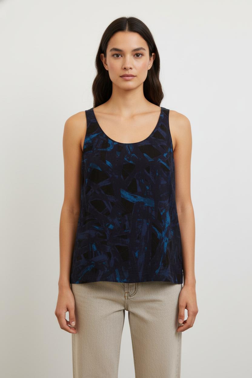 Débardeur Bleu et Noir - Taille M/38