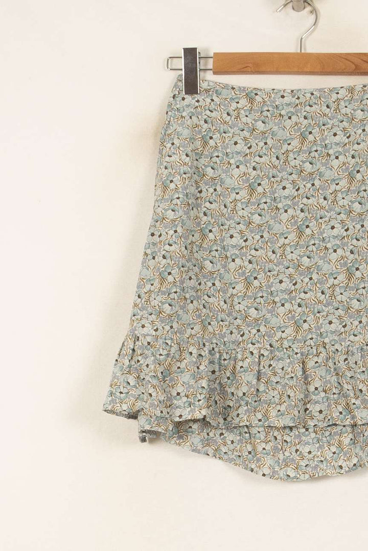 Jupe Volantée Bleue et Beige - Taille M/38 de la marque Comptoir des Cotonniers | PARAD51784 - Vendu par Paradigme - Image 3