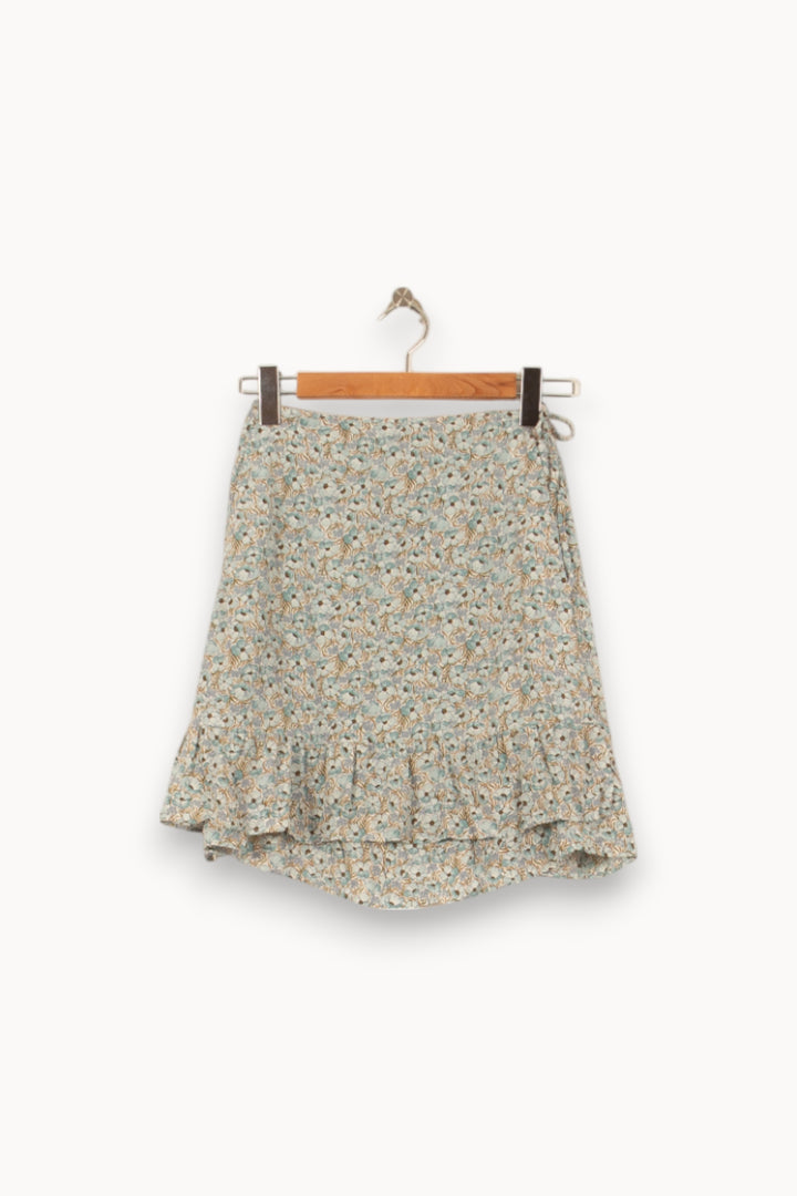 Jupe Volantée Bleue et Beige - Taille M/38 de la marque Comptoir des Cotonniers | PARAD51784 - Vendu par Paradigme - Image 2