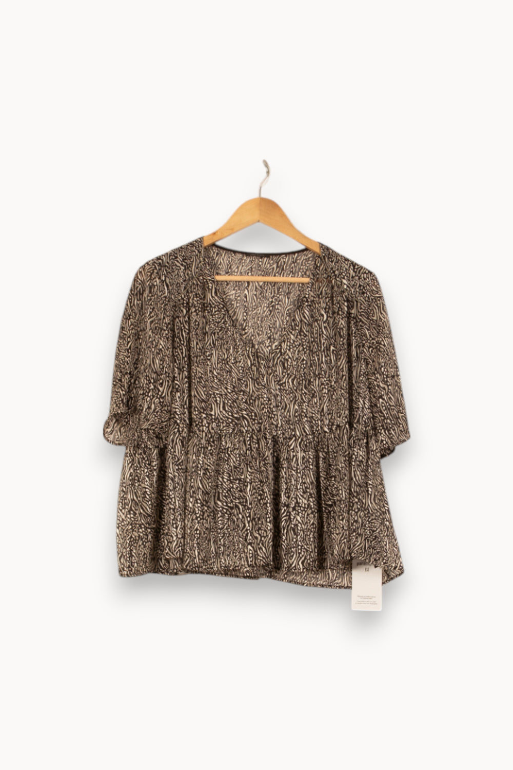 Blouse Noire et Beige - Taille XL/42 de la marque IKKS | PARAD51795 - Vendu par Paradigme - Image 2