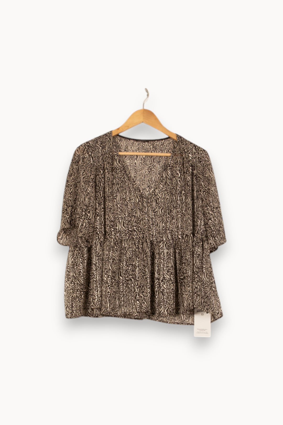 Blouse Noire et Beige - Taille XL/42 de la marque IKKS | PARAD51795 - Vendu par Paradigme - Image 2