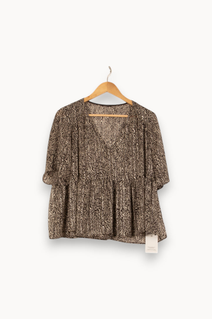 Blouse Noire et Beige - Taille XL/42 de la marque IKKS | PARAD51795 - Vendu par Paradigme - Image 2