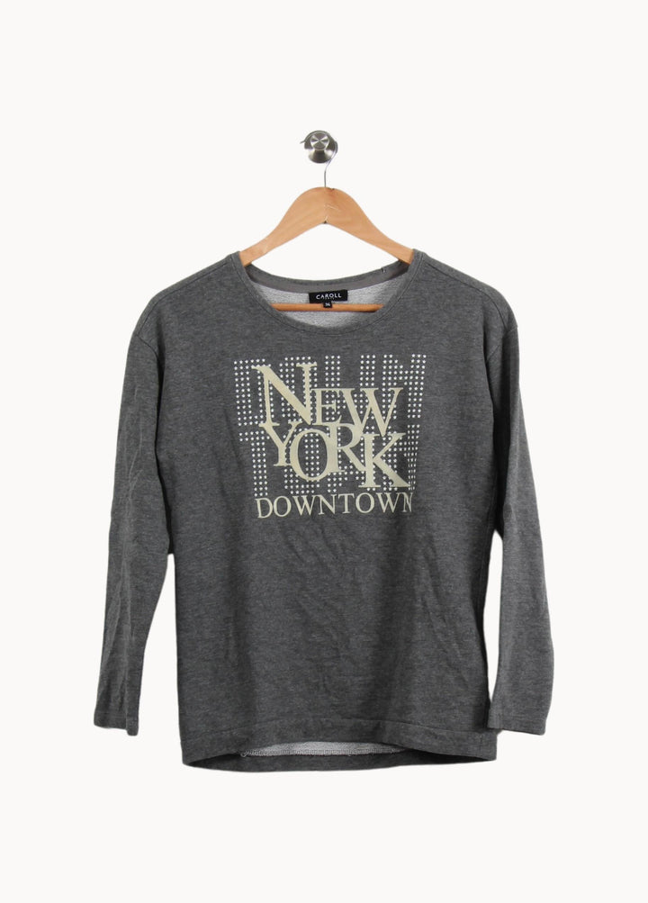 Sweat Gris - Taille S/36 de la marque Caroll | PARAD51817 - Vendu par Paradigme - Image 2