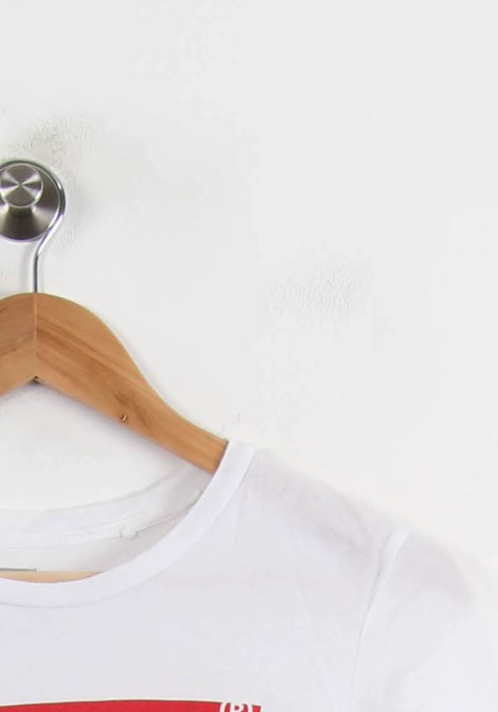Tee-shirt Blanc et Rouge - Taille XS/34 de la marque Levi's | PARAD51819 - Vendu par Paradigme - Image 3