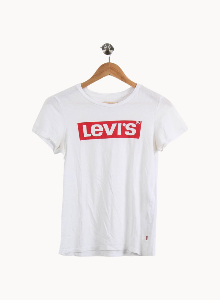 Tee-shirt Blanc et Rouge - Taille XS/34 de la marque Levi's | PARAD51819 - Vendu par Paradigme - Image 2