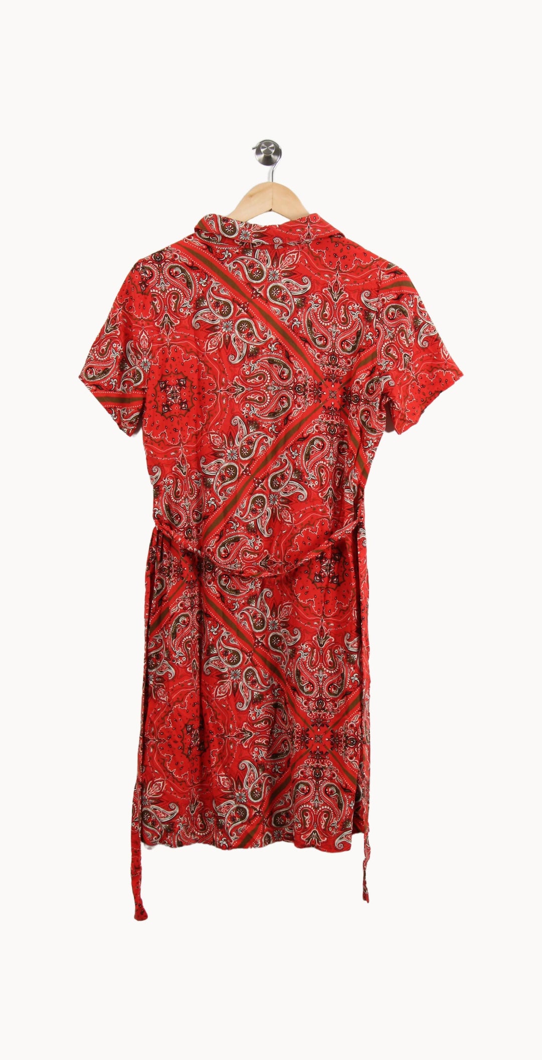 Robe Cache-cœur Rouge - Taille M/38 de la marque La Fée Maraboutée | PARAD51821 - Vendu par Paradigme - Image 4