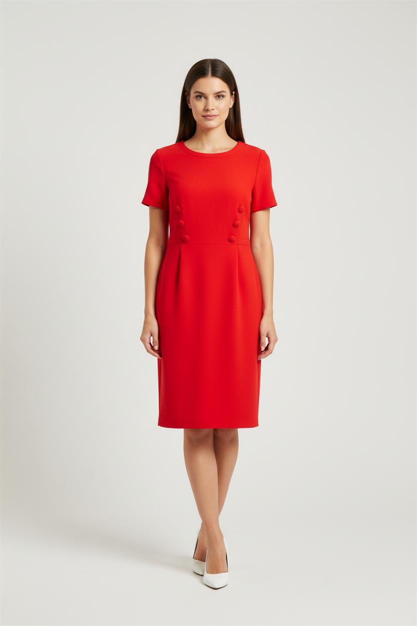 Robe Droite Rouge - Taille XL/42 de la marque Derhy | PARAD51826 - Vendu par Paradigme - Image 1
