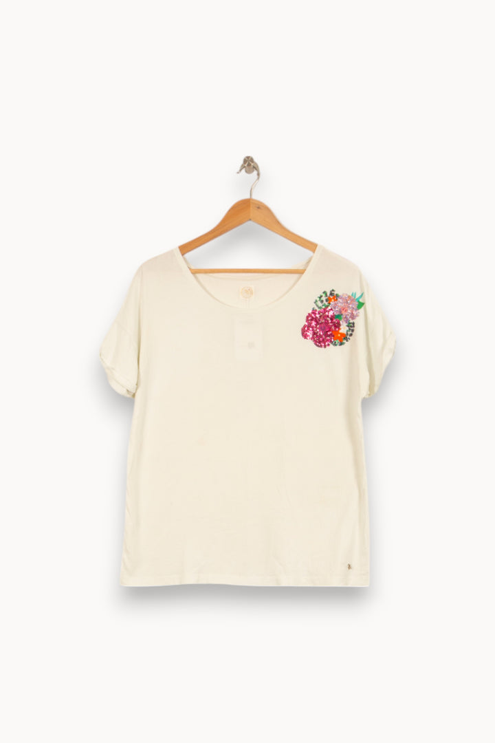 Tee-shirt Blanc - Taille M/38 de la marque Des petits hauts | PARAD51834 - Vendu par Paradigme - Image 2