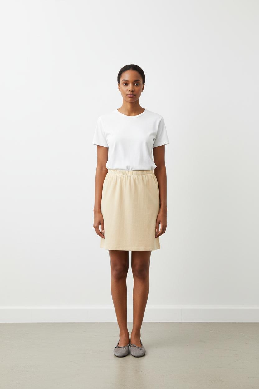 Jupe Midi Beige - Taille M/38