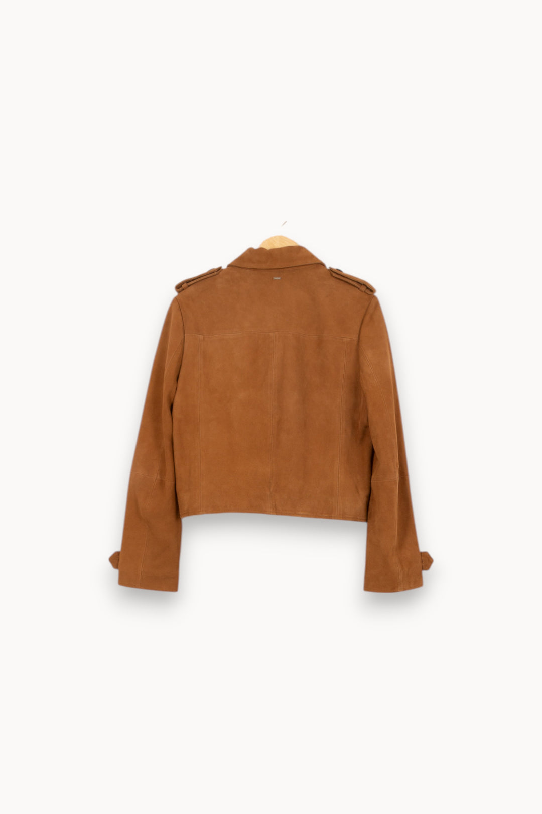 Blouson En Daim Marron - Taille L/40 de la marque IKKS | PARAD51845 - Vendu par Paradigme - Image 4