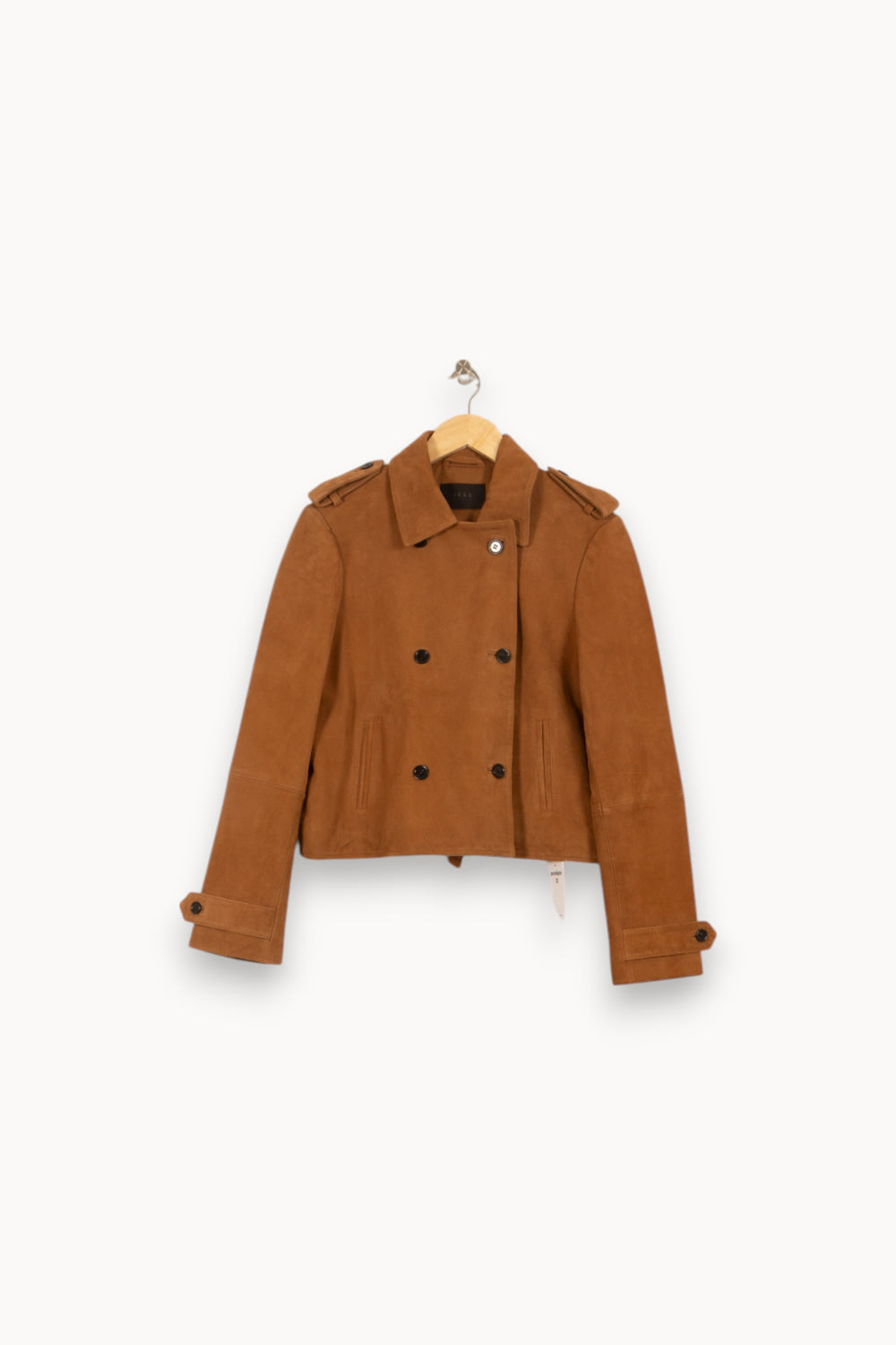 Blouson En Daim Marron - Taille L/40 de la marque IKKS | PARAD51845 - Vendu par Paradigme - Image 2