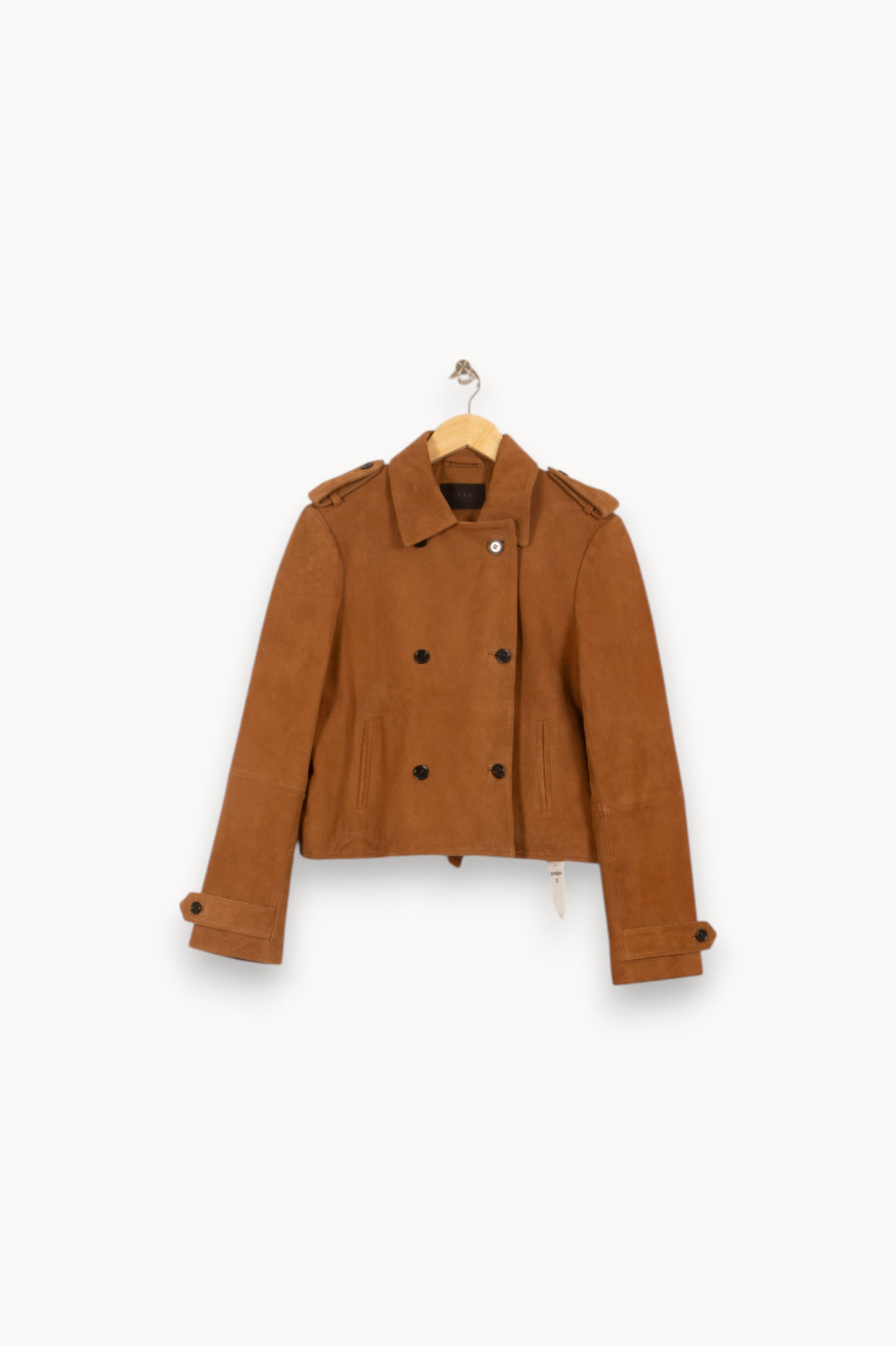 Blouson En Daim Marron - Taille L/40 de la marque IKKS | PARAD51845 - Vendu par Paradigme - Image 2