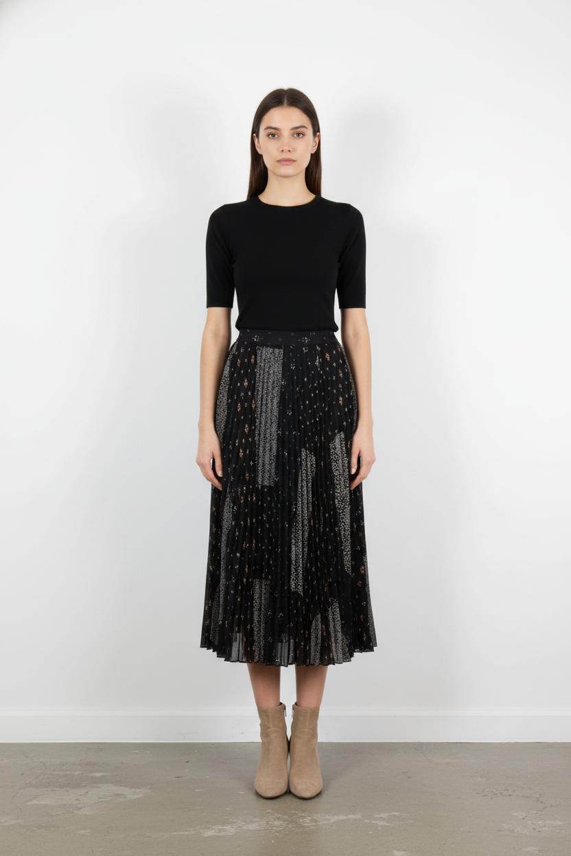 Jupe Longue Noire et Blanche - Taille S/36