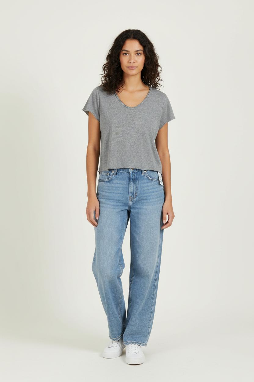 T-shirt Gris - Taille M/38 de la marque American Vintage | PARAD51875 - Vendu par Paradigme - Image 1