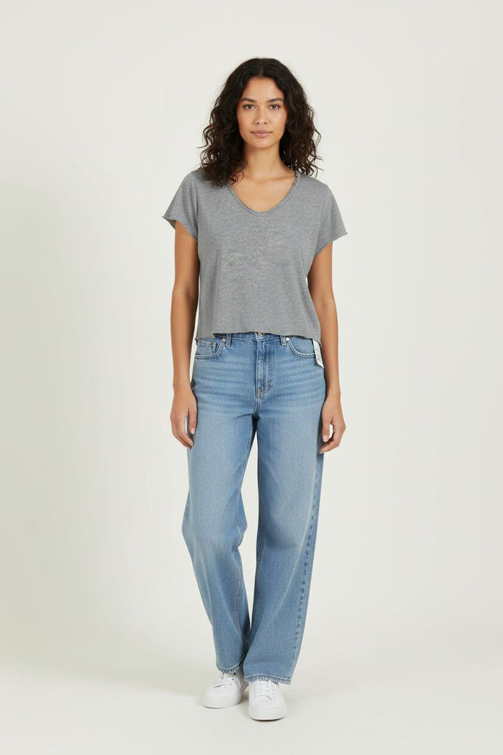 T-shirt Gris - Taille M/38 de la marque American Vintage | PARAD51875 - Vendu par Paradigme - Image 1