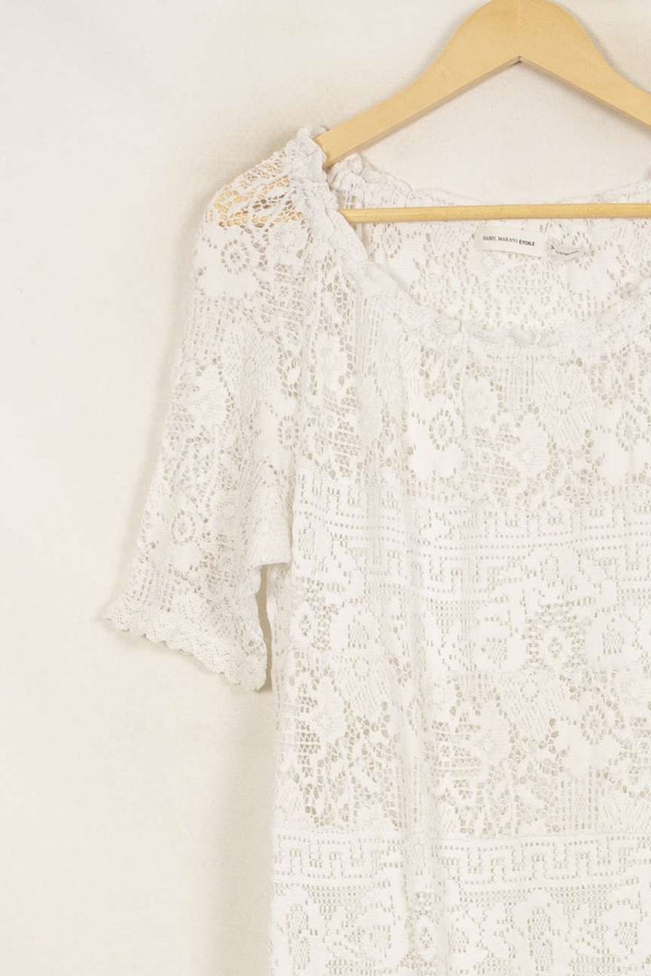 Robe Dentelle Blanche - Taille M/38 de la marque Isabel Marant | PARAD51897 - Vendu par Paradigme - Image 3