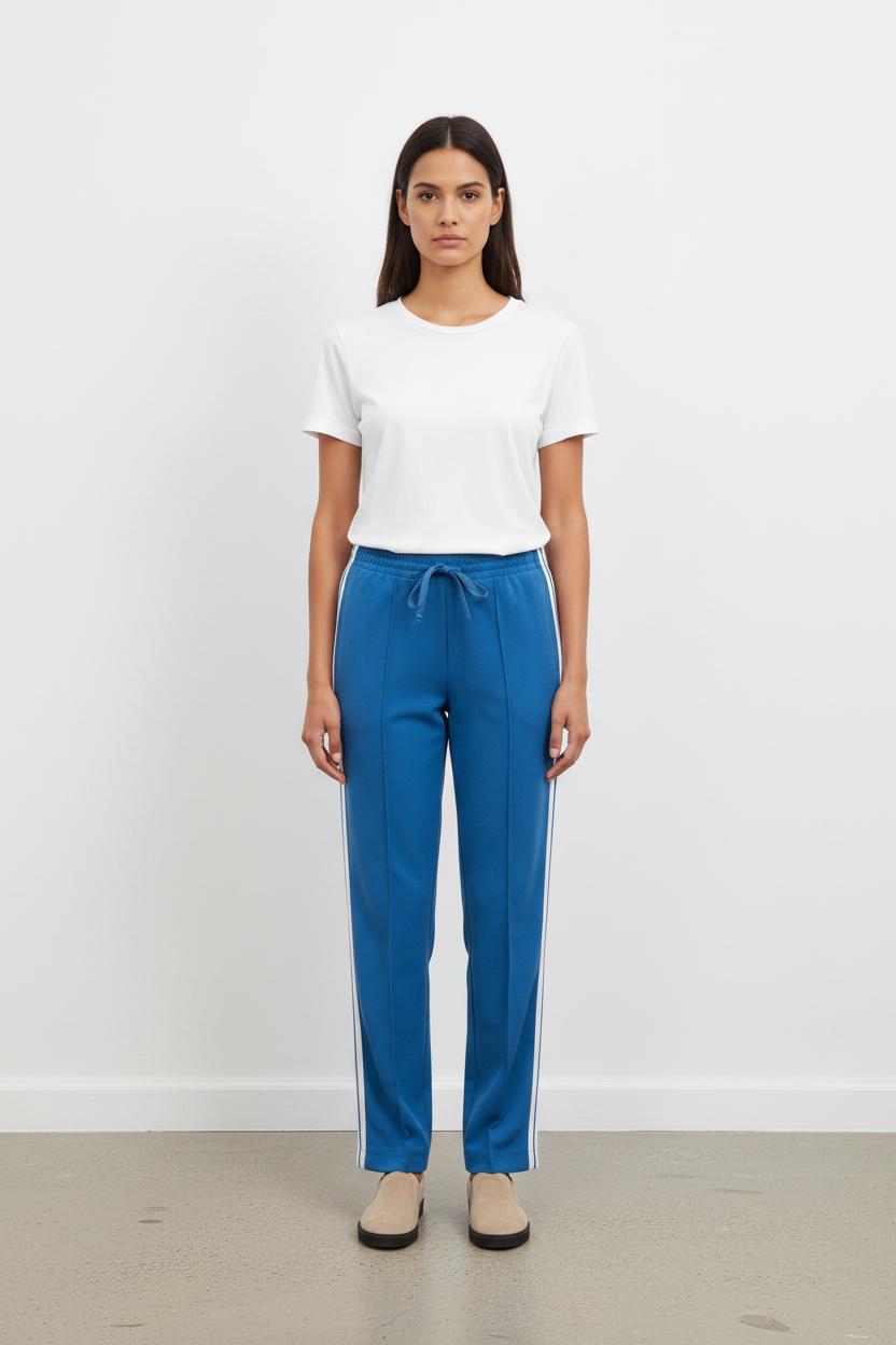 Pantalon De Sport Bleu et Blanc - Taille XS/34