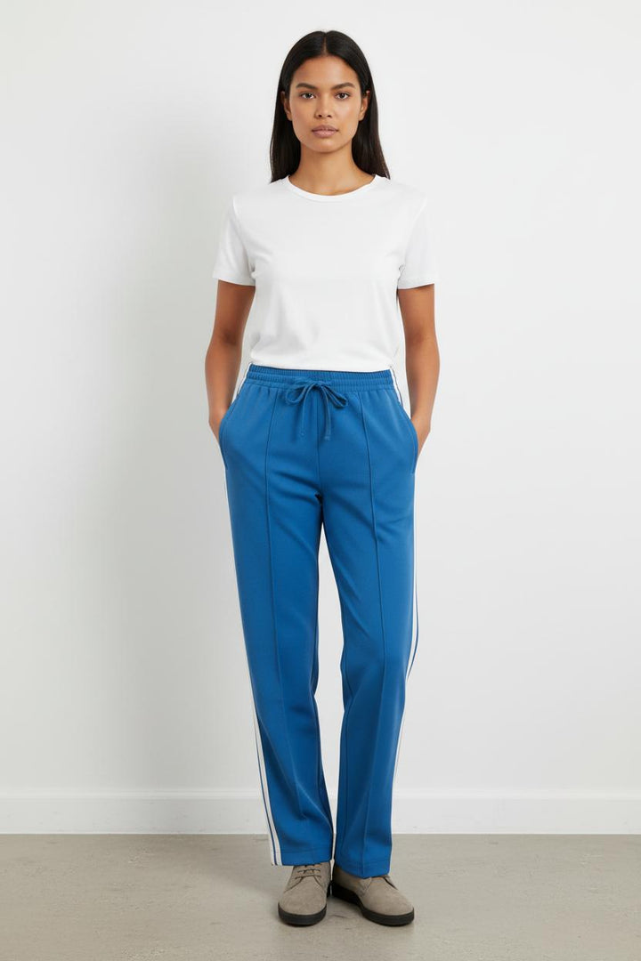 Pantalon De Sport Bleu et Blanc - Taille XS/34