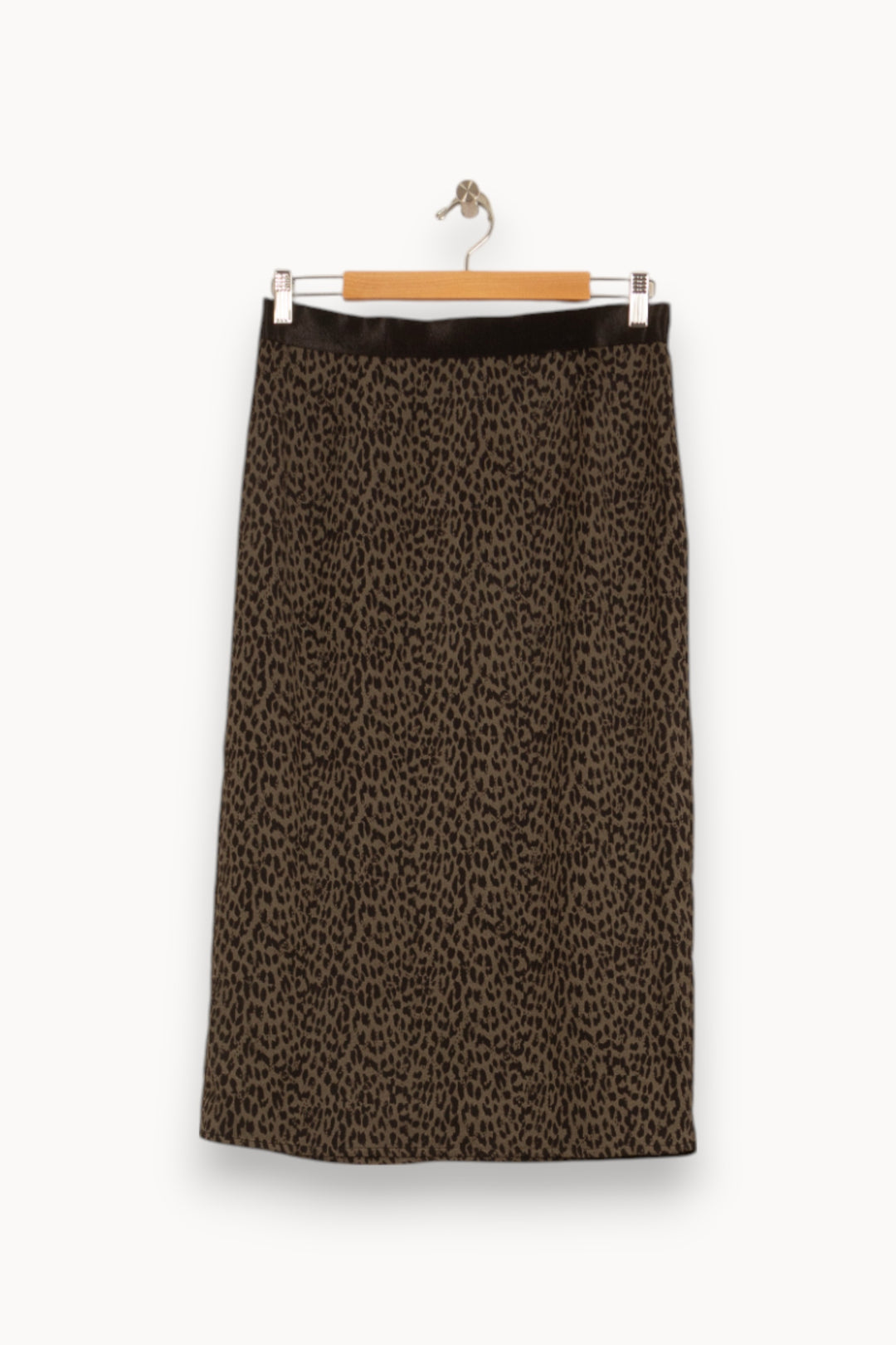 Jupe Droite Léopard Marron et Noir - Taille L/40 de la marque IKKS | PARAD51922 - Vendu par Paradigme - Image 2