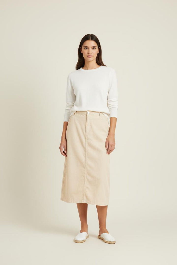 Jupe Midi Blanche - Taille XL/42 de la marque Maison 123 | PARAD51925 - Vendu par Paradigme - Image 1