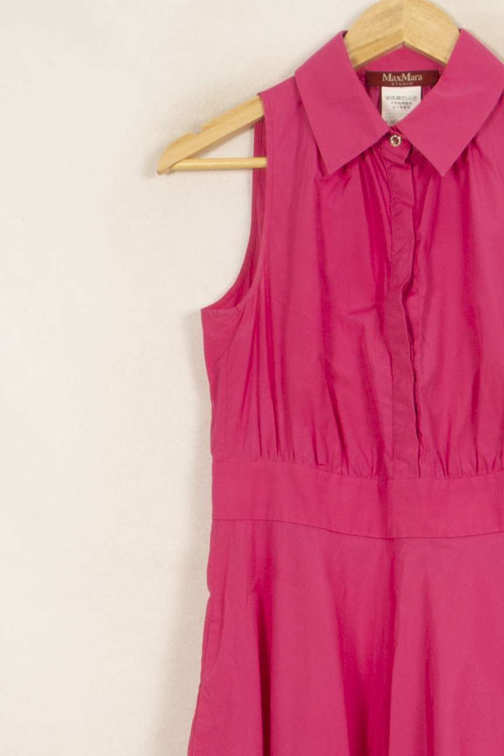 Robe Midi Rose - Taille L/40 de la marque Max Mara | PARAD51942 - Vendu par Paradigme - Image 3