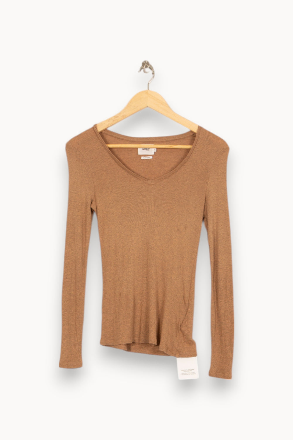 Tee-shirt Manches Longues Beige - Taille S/36 de la marque Notshy Cashmere | PARAD51949 - Vendu par Paradigme - Image 2