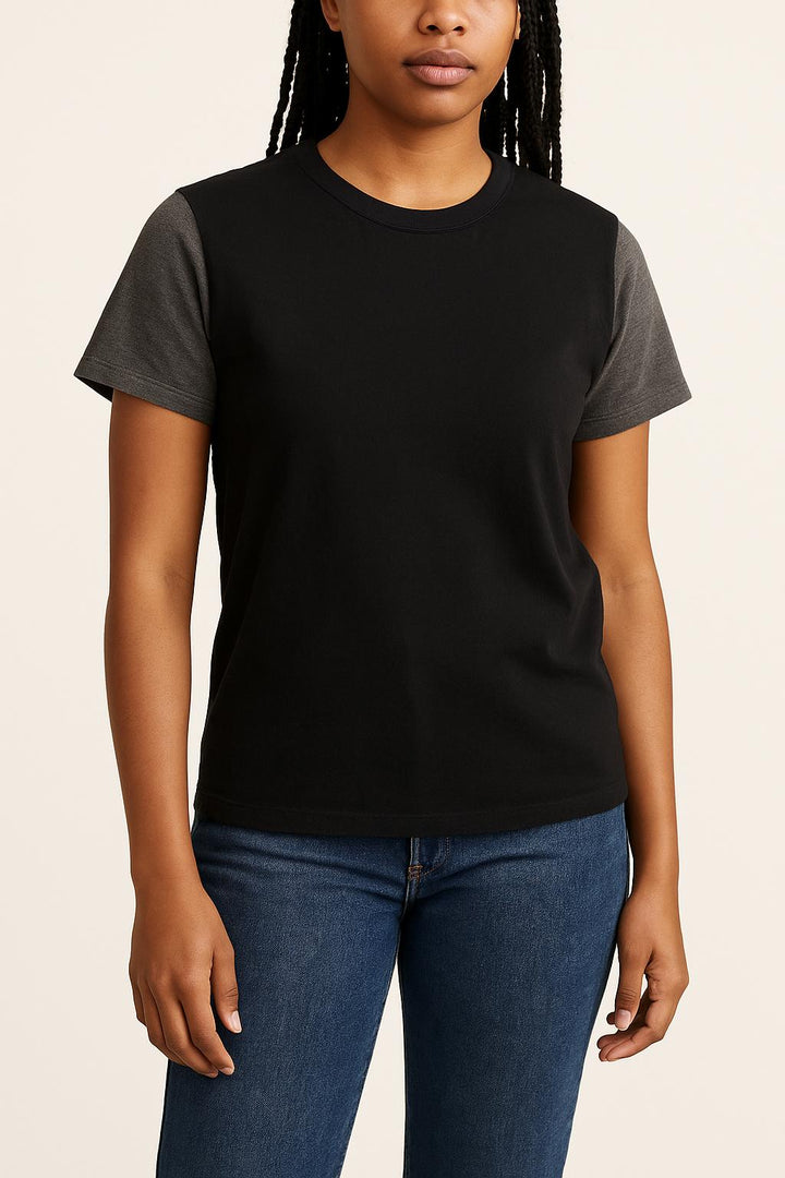 Tee-shirt Noir et Gris - Taille L/40 de la marque Claudie Pierlot | PARAD51952 - Vendu par Paradigme - Image 1
