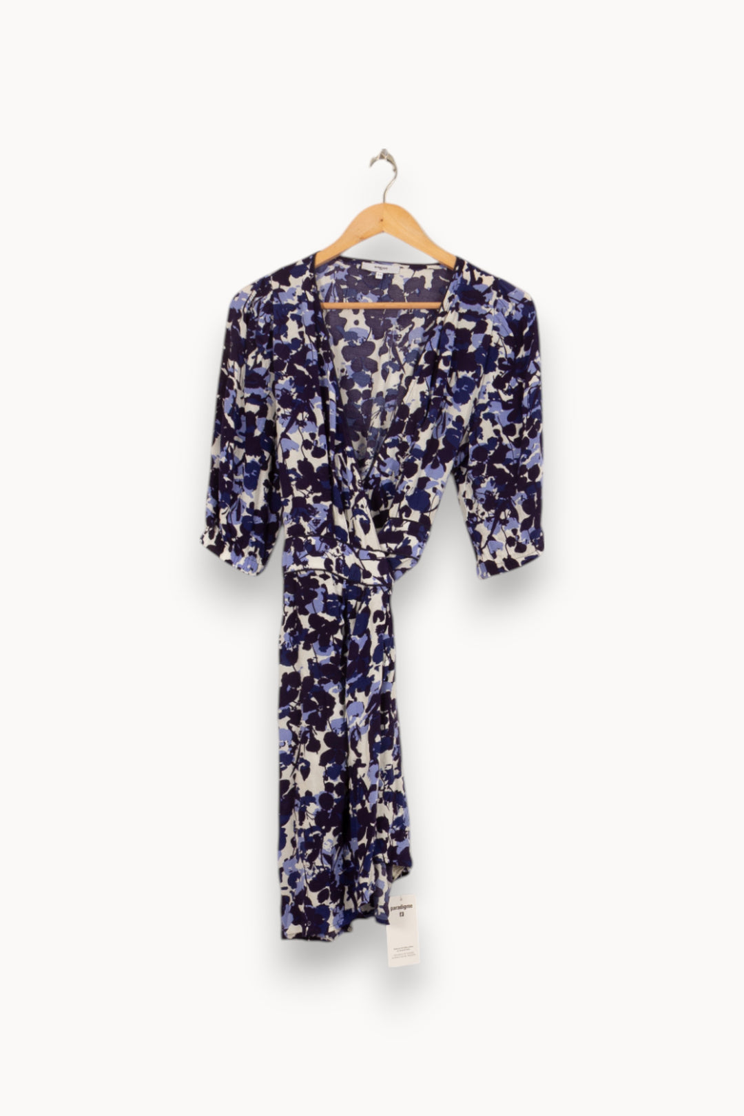 Robe Portefeuille Bleue et Blanche - Taille S/36 de la marque Suncoo | PARAD51967 - Vendu par Paradigme - Image 2