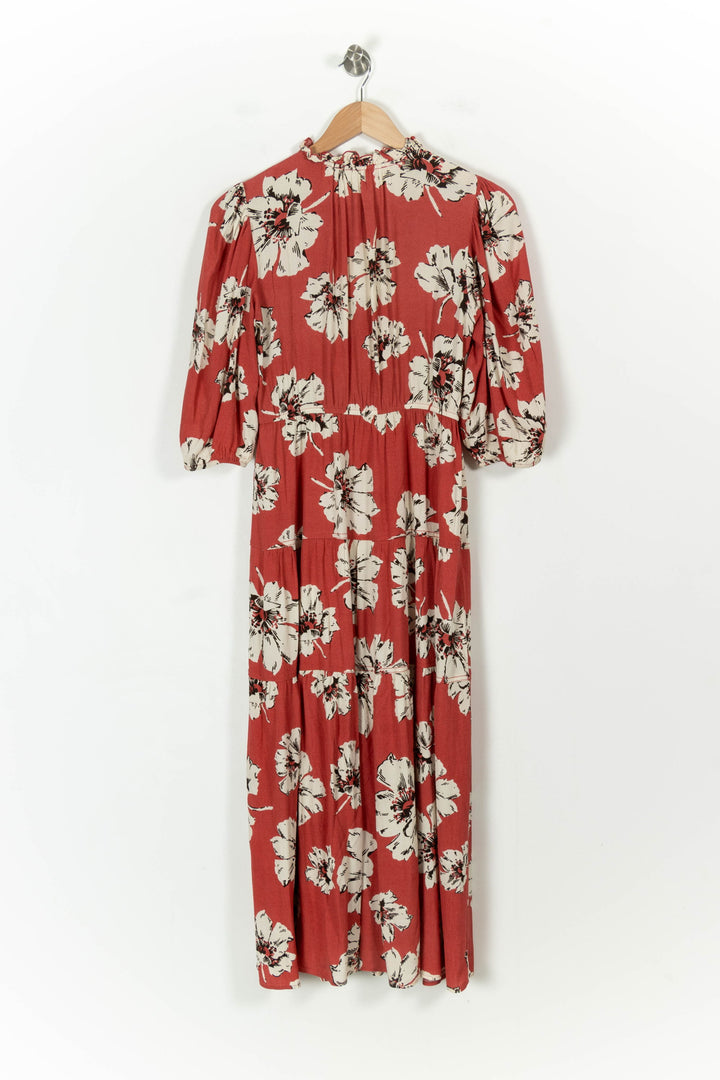 Robe Longue Rouge et Blanche - Taille S/36 de la marque ba&sh | PARAD51987 - Vendu par Paradigme - Image 4