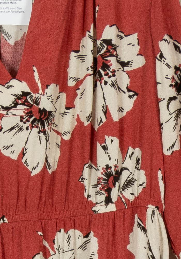 Robe Longue Rouge et Blanche - Taille S/36 de la marque ba&sh | PARAD51987 - Vendu par Paradigme - Image 3