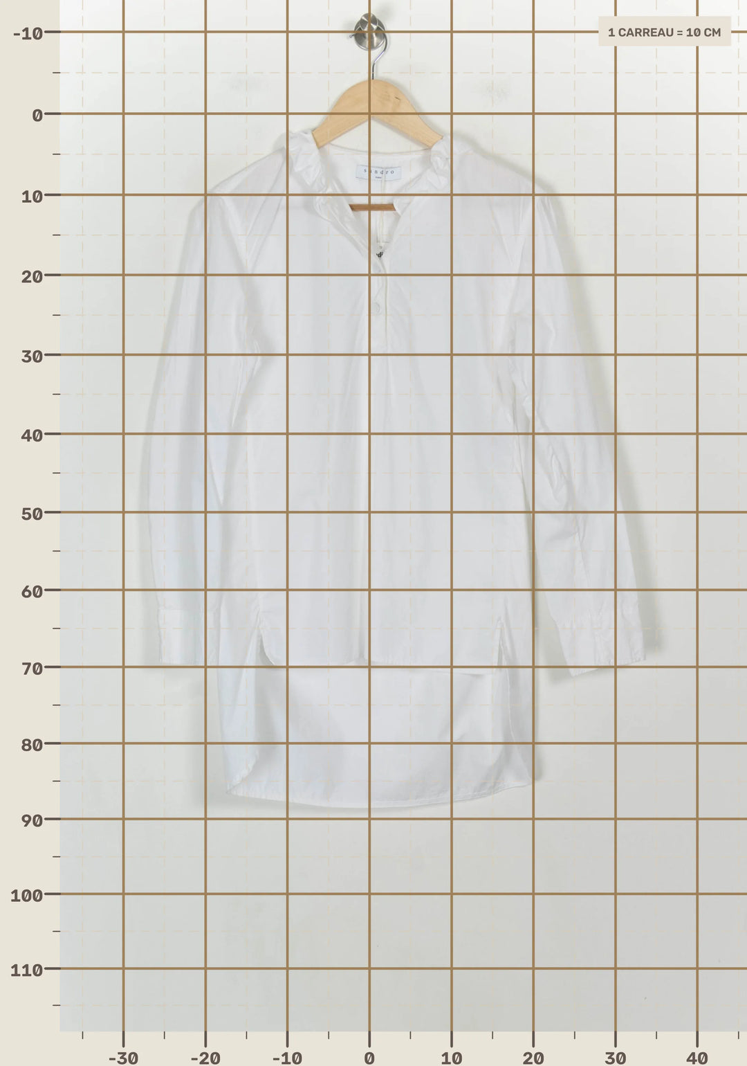 Blouse Blanche - Taille L/40 de la marque Sandro | PARAD51994 - Vendu par Paradigme - Image 4